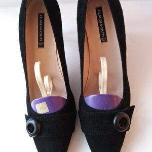 New black suede Claudia Ciutti high heels